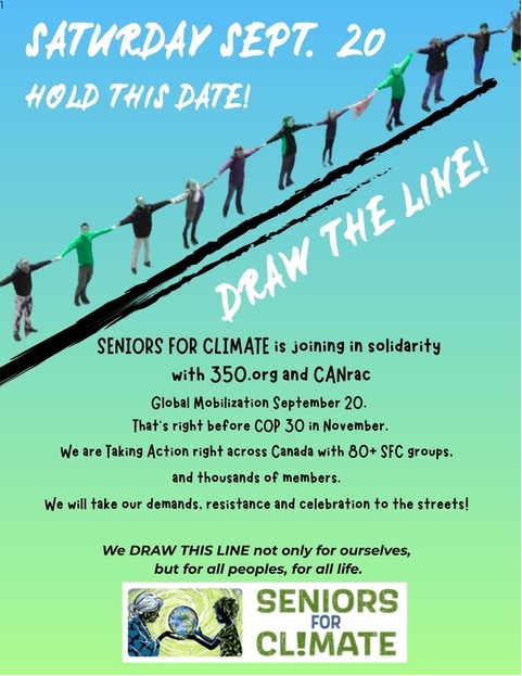 Seniors for Climate event poster