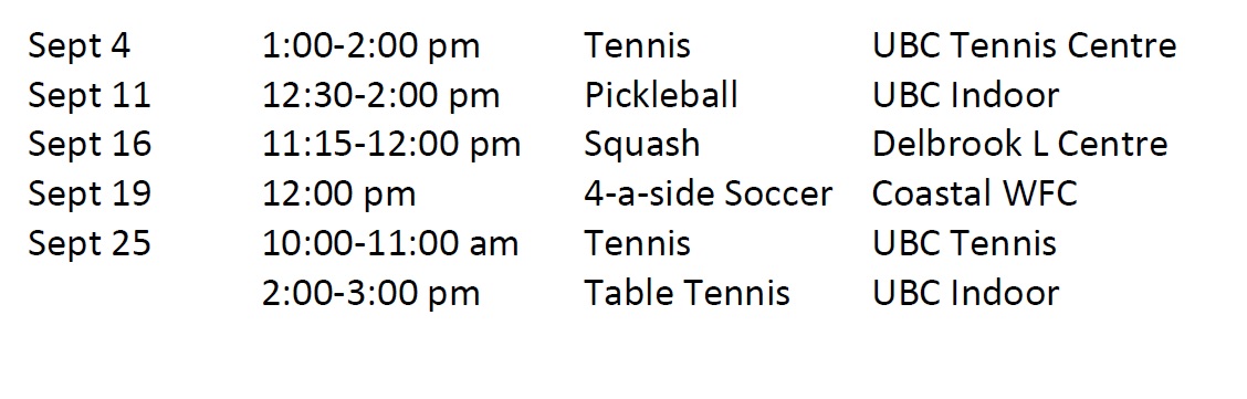 Sports Schedule