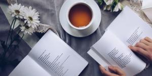 Tea and poetry books