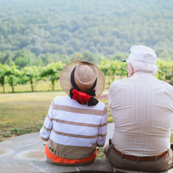 Couple sitting together