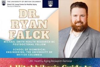 Event poster for Dr. Ryan Falck Lecture