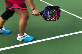 Image of person playing pickleball