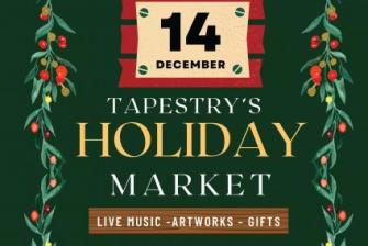 Tapestry holiday market poster